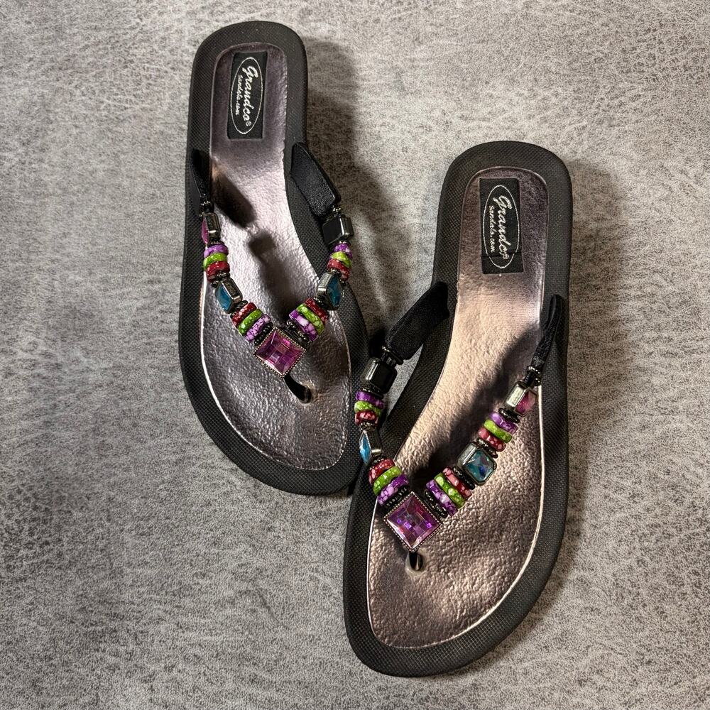 Y2k Jeweled Thong Platform Sandals